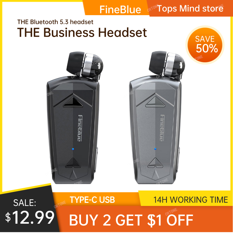 Type C Wired Earphones With Mic - Fineblue F520 Mini Wireless Earphone Bluetooth