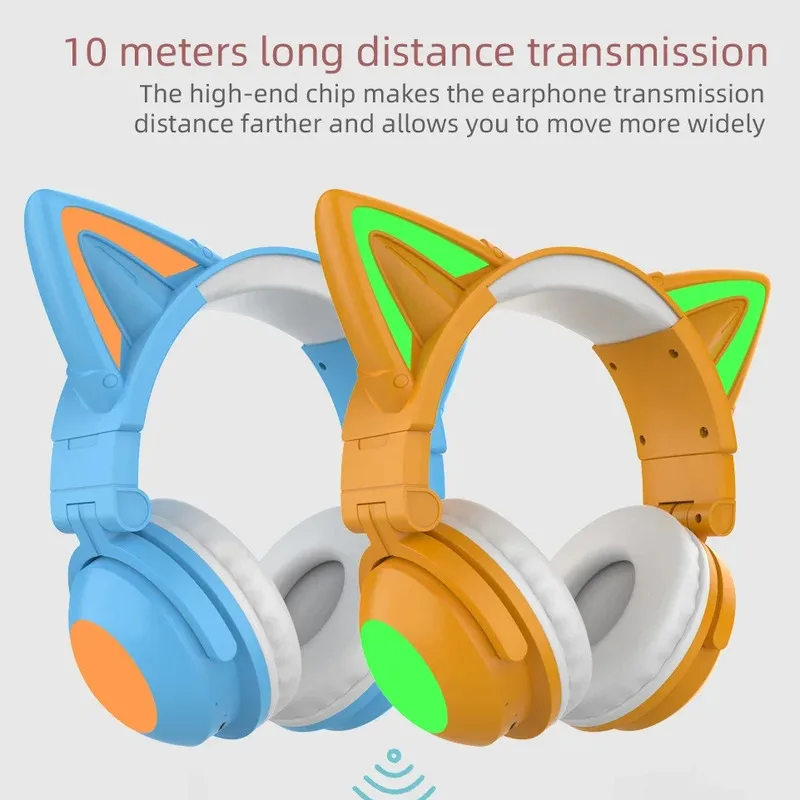 ZW068 LED Light Cat Ears Heads - Cat Ear Bluetooth Headset Led ulasan dan harga