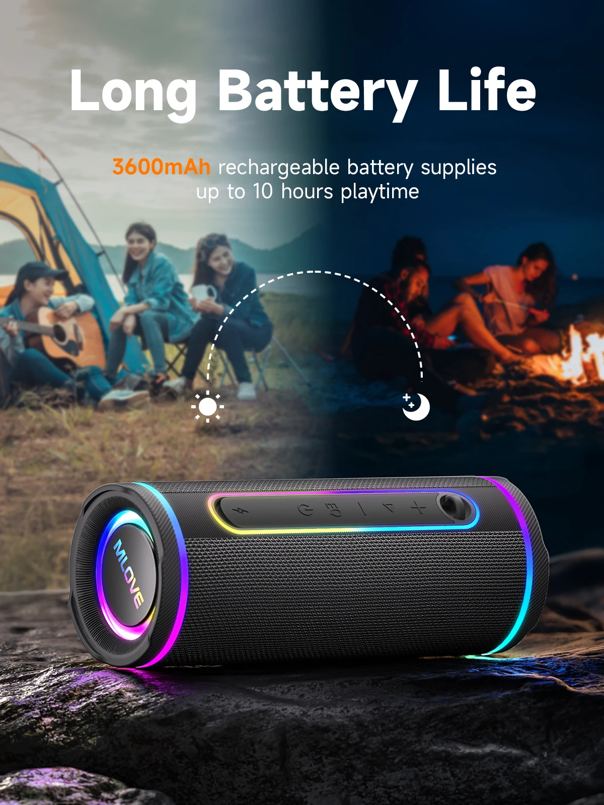 MLOVE E80 Portable Bluetooth S - Portable Bluetooth Speaker Waterproof Ipx7 ulasan dan harga