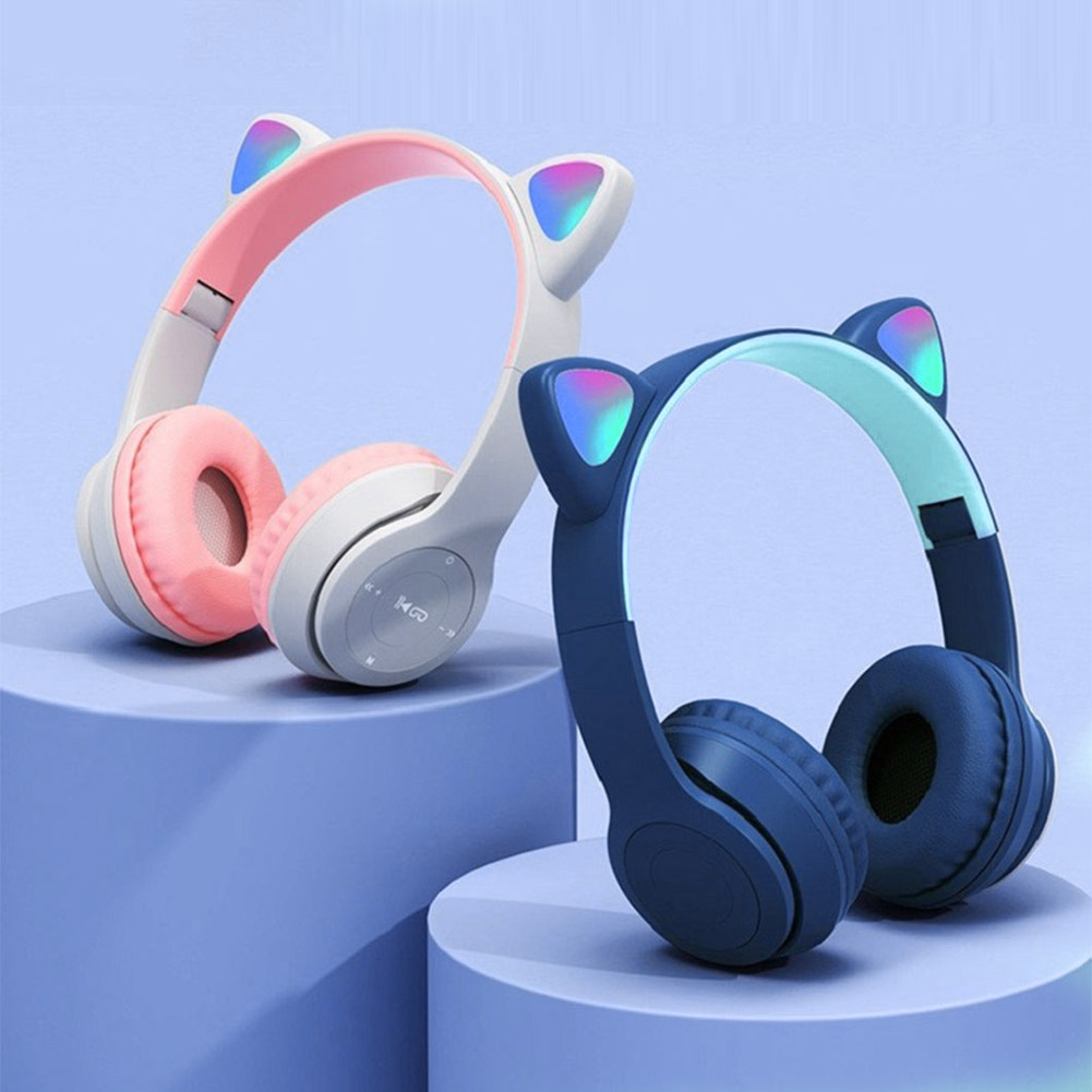 Flash Light Cute Cat Ears Wire - Cat Ear Bluetooth Headset Led ulasan dan harga