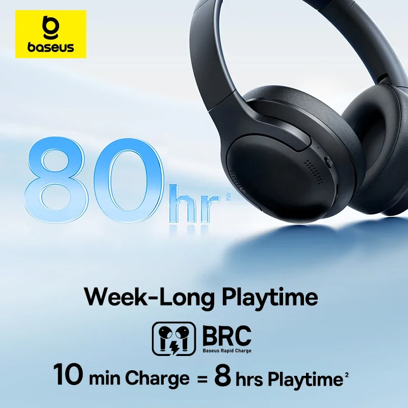 Baseus BH1 Lite Wireless Headp - Anc Wireless Over Ear Headphones ulasan dan harga