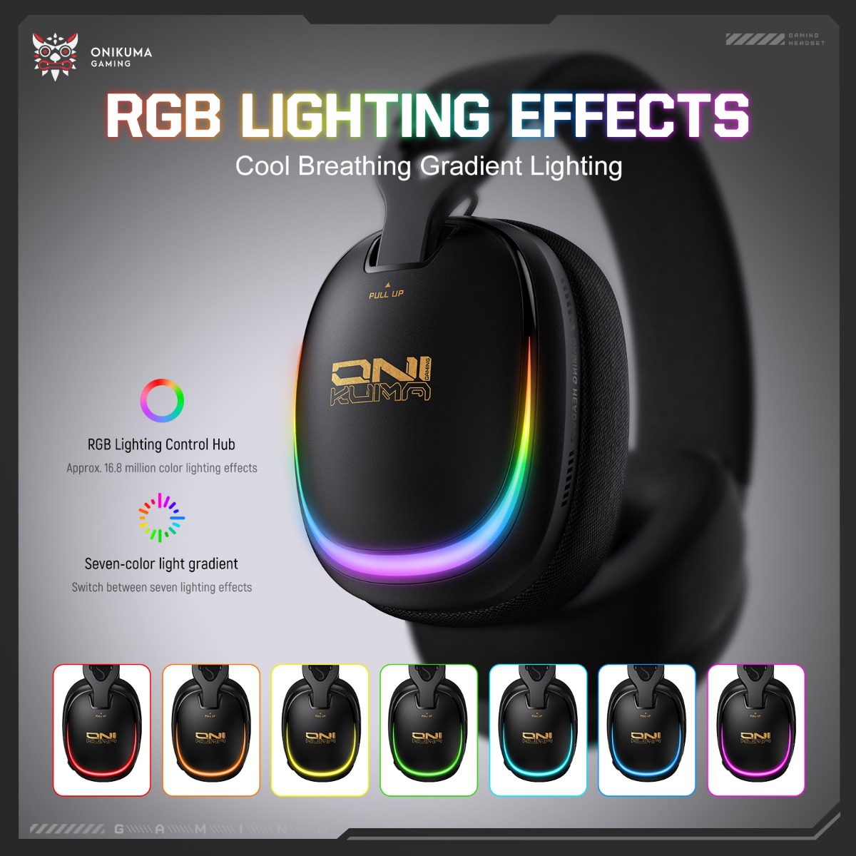ONIKUMA GT805 Gaming Headset W - Gaming Headset With Mic Rgb ulasan dan harga
