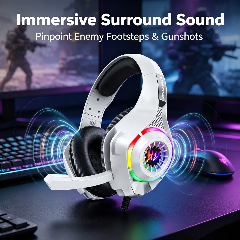 Wired Gaming Headphones with M - Gaming Headset With Mic Rgb ulasan dan harga