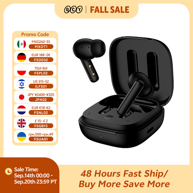 QCY T13 ANC Wireless Earphones - Tws Earbuds Bluetooth 5.3 ulasan dan harga