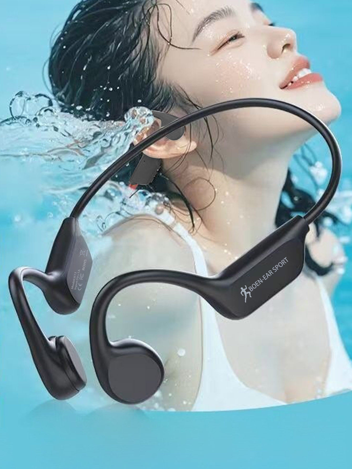 Open Ear Bone Conduction Bluet - Bone Conduction Running Headphones ulasan dan harga