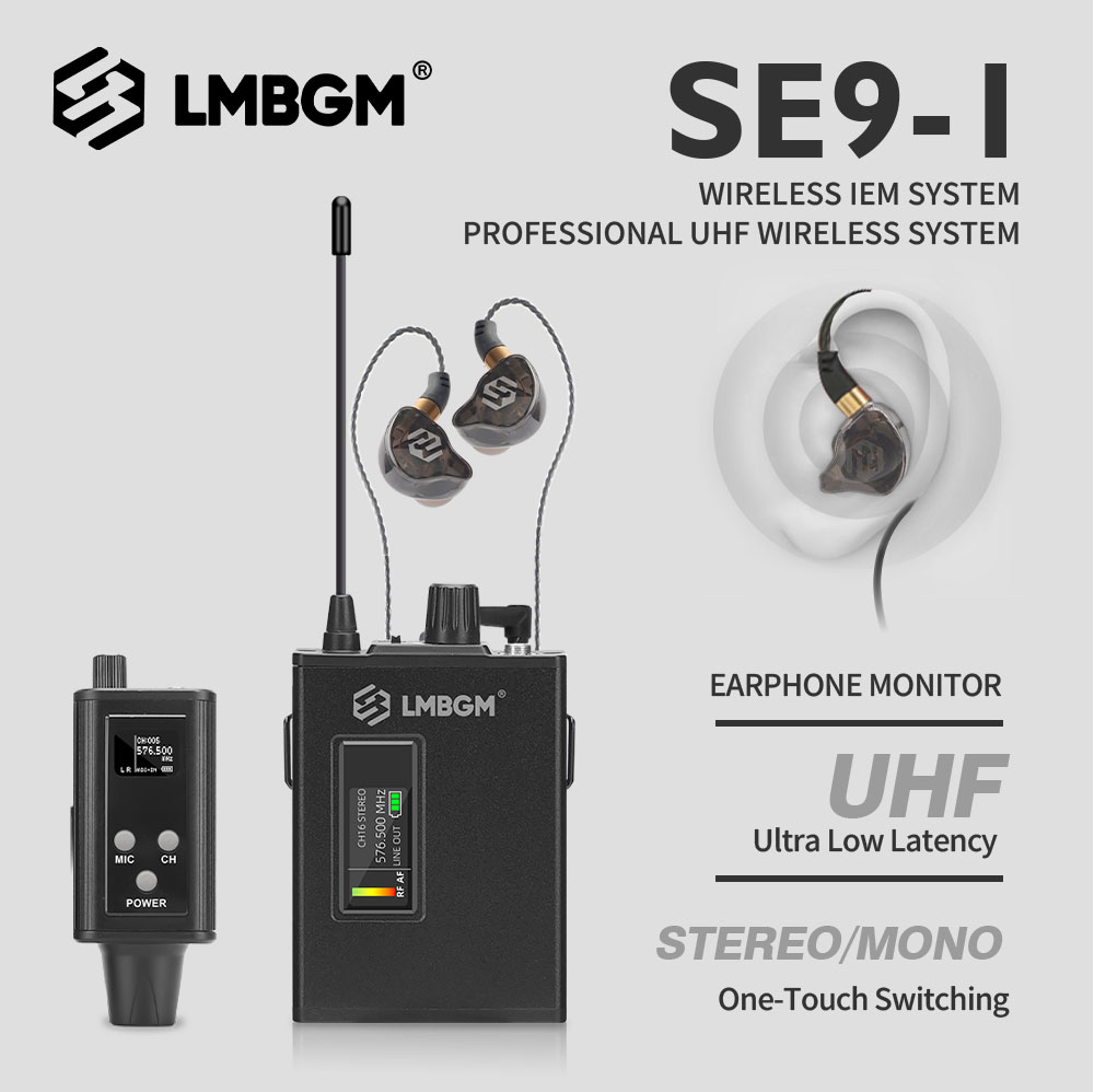 LMBGM SE9 UHF Wireless In Ear  - In Ear Monitors For Singers ulasan dan harga