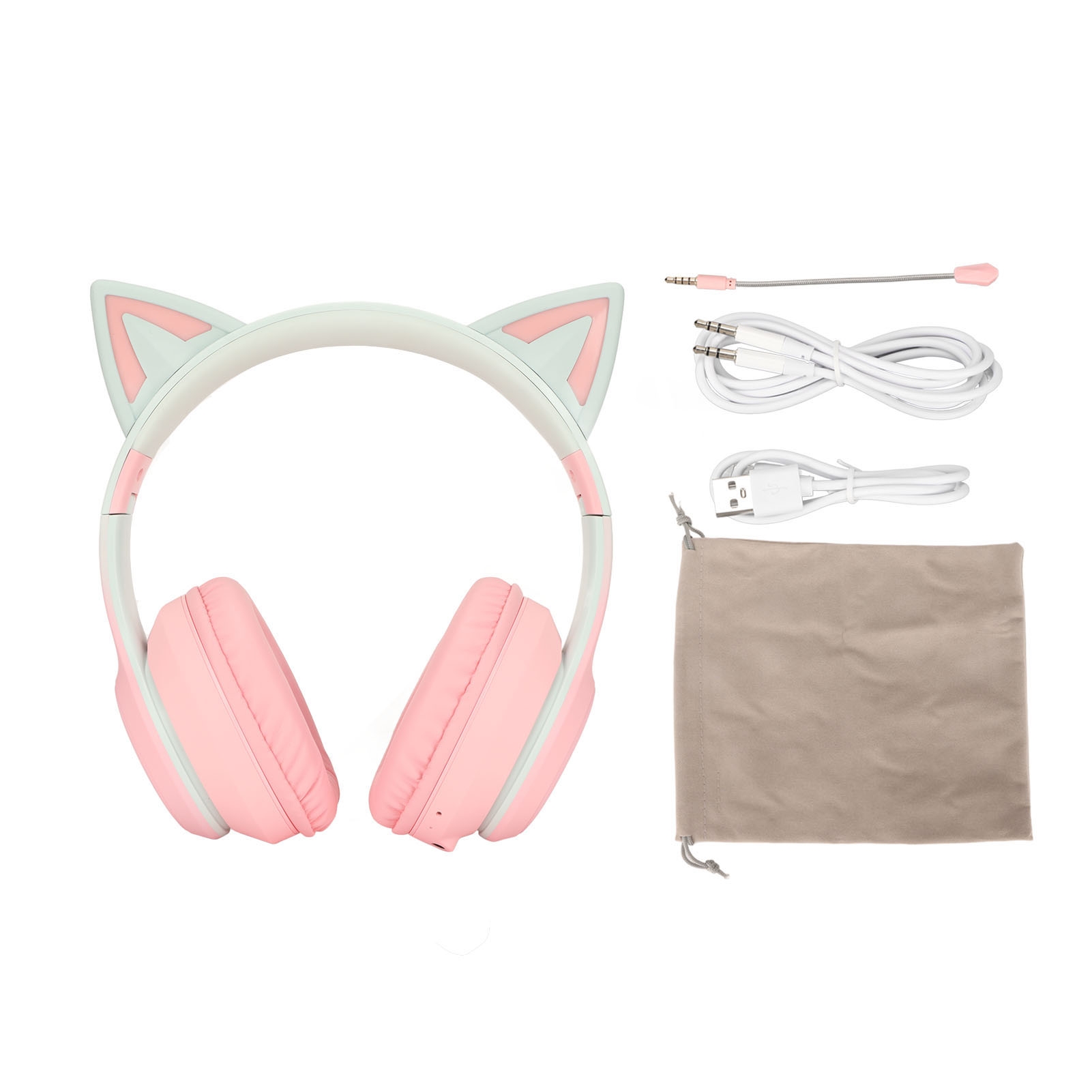 Cat Ear Bluetooth Gaming Headp - Cat Ear Bluetooth Headset Led ulasan dan harga
