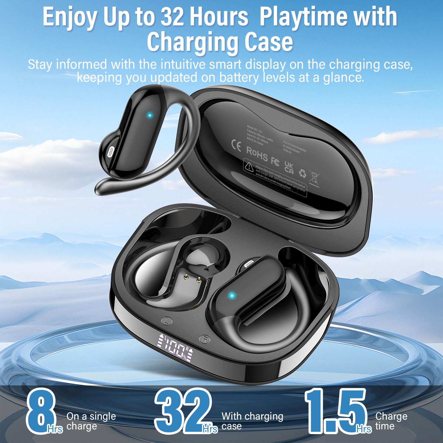 2026 Open-Ear Earbuds Bluetoot - Open Ear Air Conduction Headphones ulasan dan harga