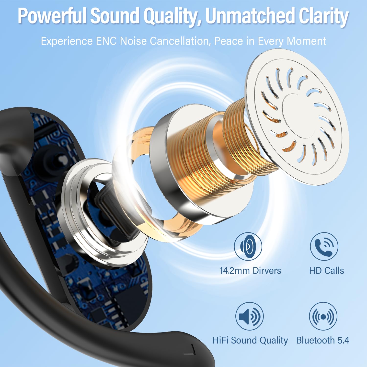 2026 Open-Ear Earbuds Bluetoot - Open Ear Air Conduction Headphones ulasan dan harga