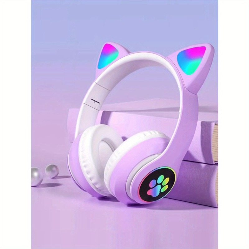 New Flash Light Cute Cat Ears  - Cat Ear Bluetooth Headset Led ulasan dan harga