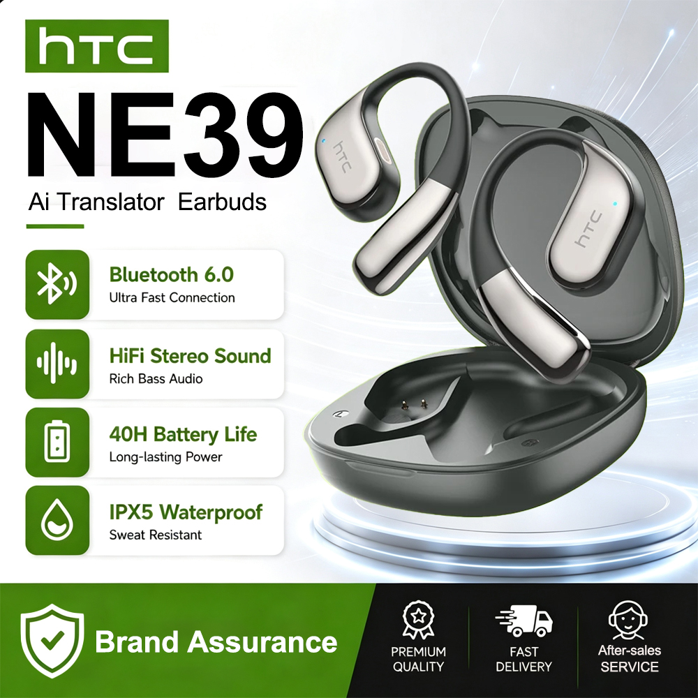 HTC NE39 AI Translate Earphone - Open Ear Air Conduction Headphones ulasan dan harga