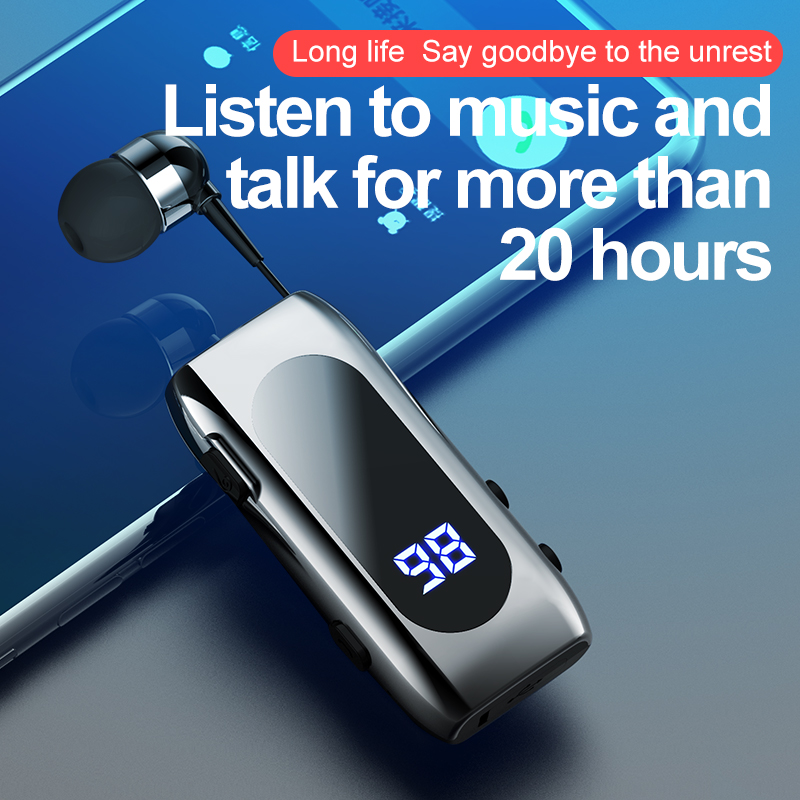 K55 Lapel Bluetooth Headset Li - Type C Wired Earphones With Mic ulasan dan harga