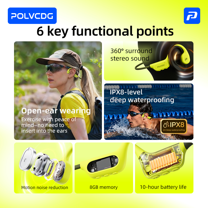 POLVCDG 8G Memory Bone-Conduct - Sleep Mask Headphones Bluetooth ulasan dan harga