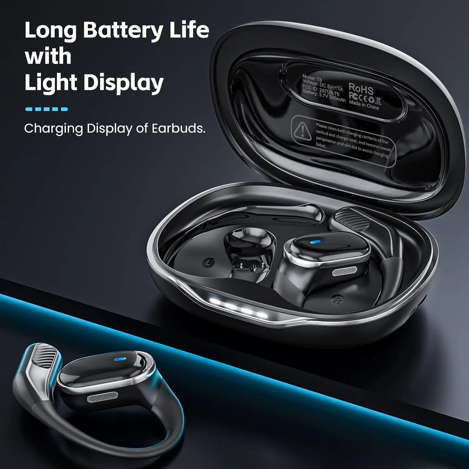 Bluetooth Earphones Wireless H - Open Ear Air Conduction Headphones ulasan dan harga